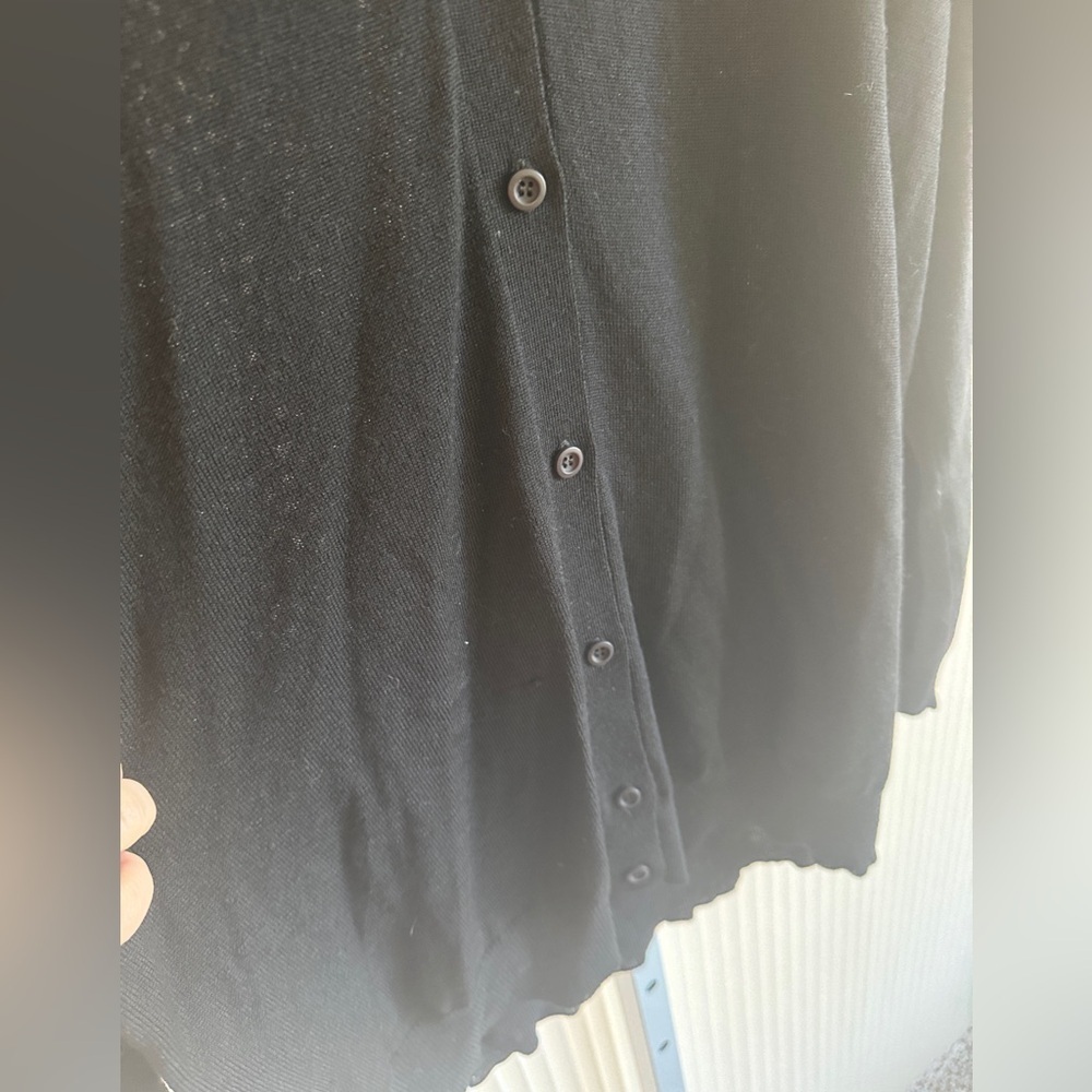 Prada Milano V-Neck Black Cardigan Size 48 EUC 100% Wool Designer - Picture 4 of 12